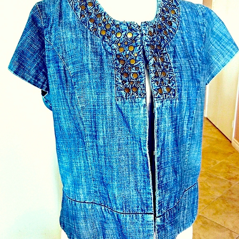 Coldwater Creek Denim Vest Top